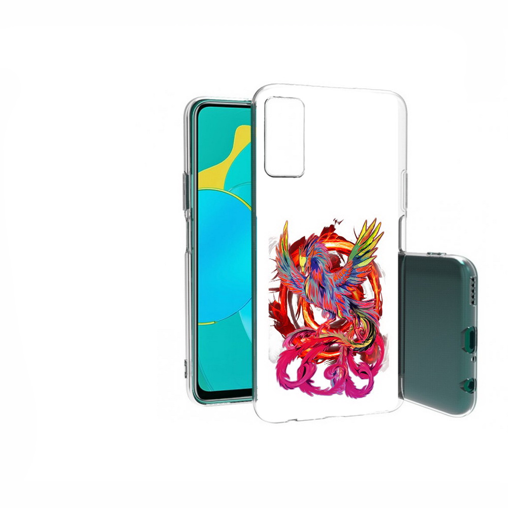 

Чехол MyPads Tocco для Huawei Honor 30S красочный феникс, Прозрачный, Tocco
