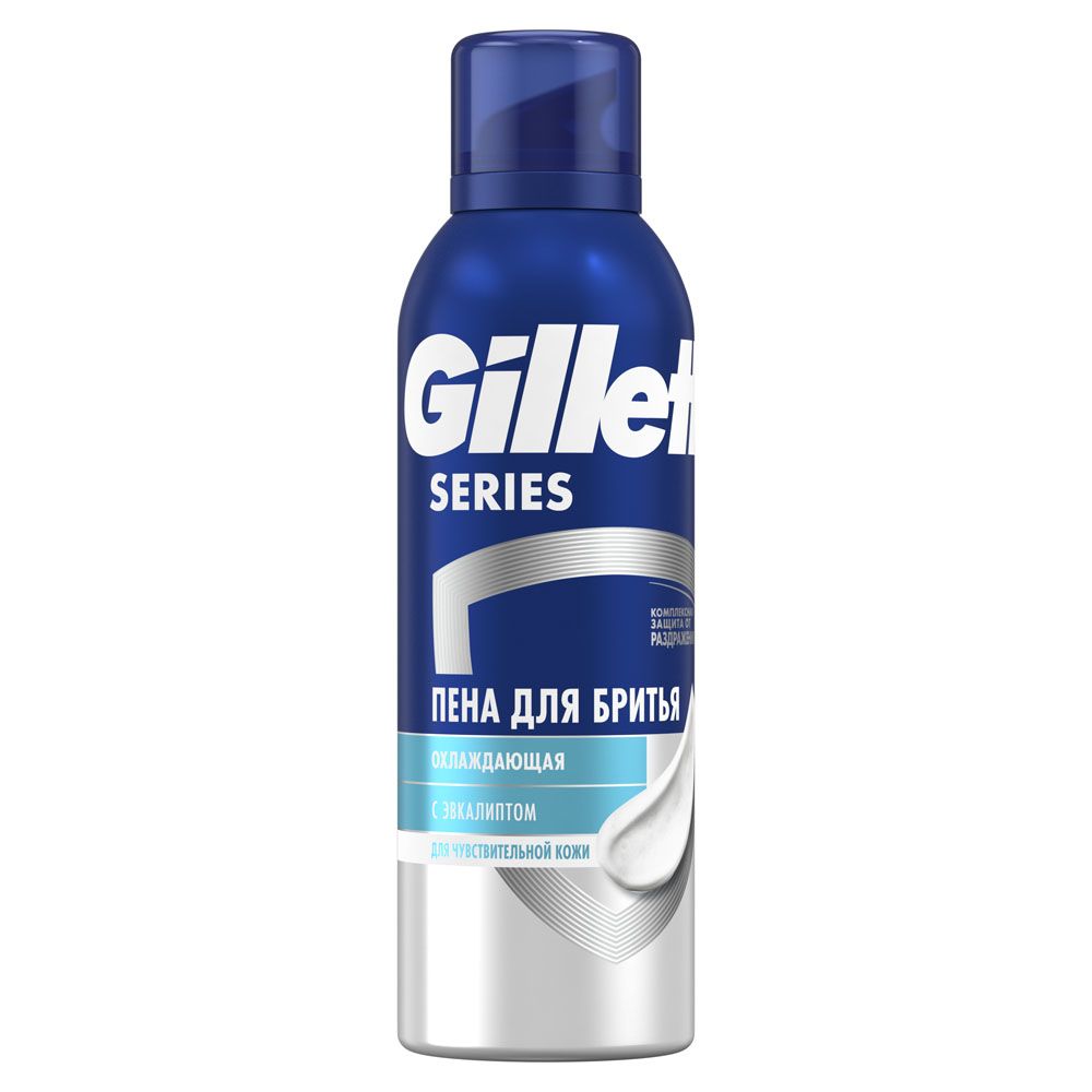 Пена Gillette Series Sensitive Cool эвкалипт для бритья мужская 200 мл