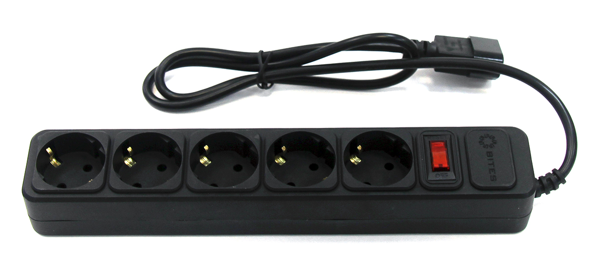 фото Удлинитель 5bites 5 sockets 1m black sp5b-110u nobrand