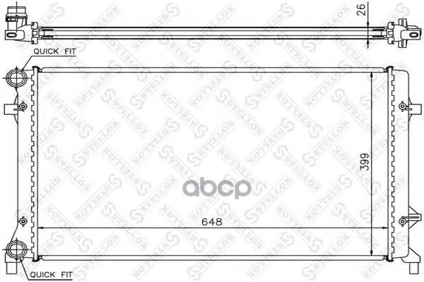 

10-25204-SX_радиатор системы охлаждения! Audi A3, Skoda Octavia, VW Golf V/Jetta/Touran 1.