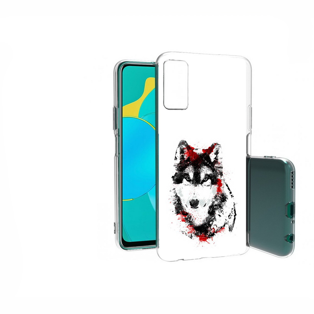 

Чехол MyPads Tocco для Huawei Honor 30S кровавый волк, Прозрачный, Tocco