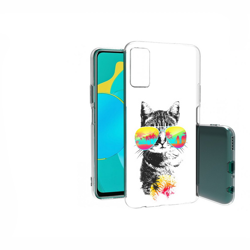 

Чехол MyPads Tocco для Huawei Honor 30S крутой кот, Прозрачный, Tocco
