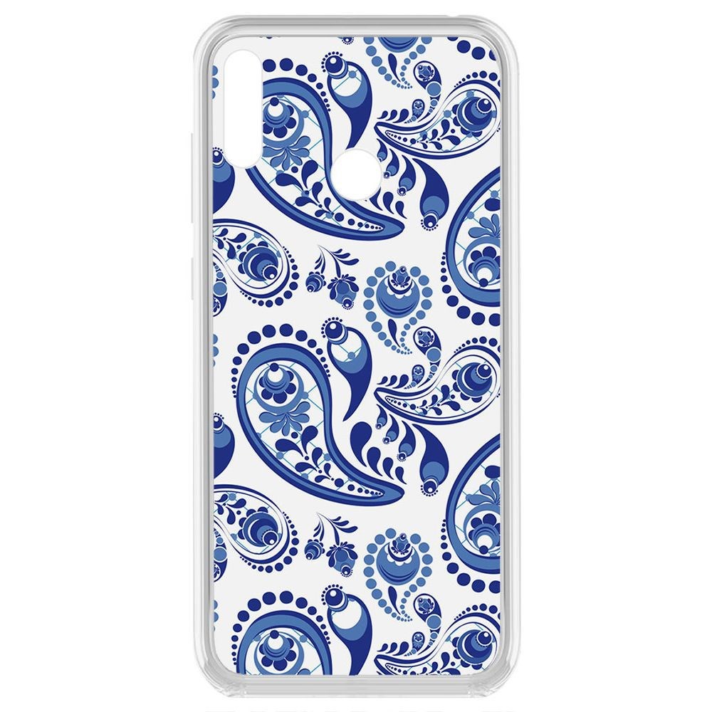 

Чехол-накладка Krutoff Clear Case Гжель для Huawei Y7 (2019), Прозрачный