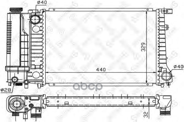

10-25054-SX_радиатор системы охлаждения! без AC BMW E30/E34 1.8i-2.5i 88-97