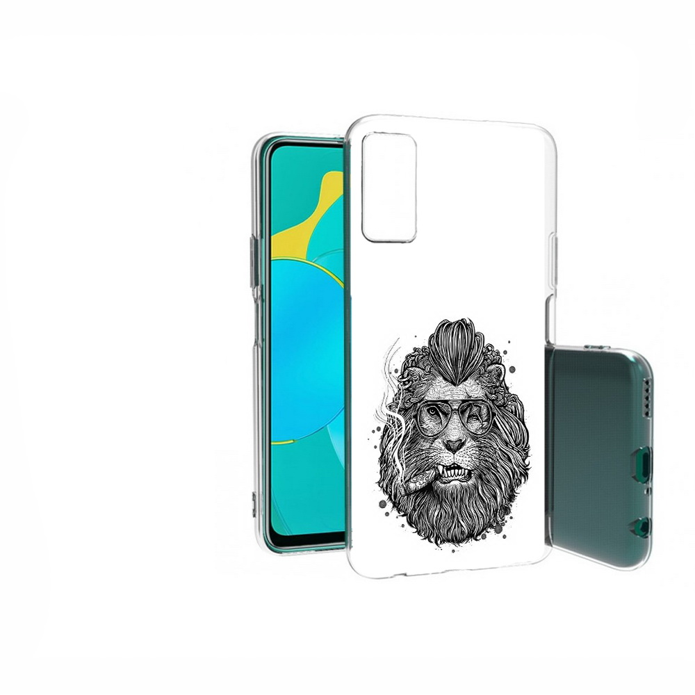 

Чехол MyPads Tocco для Huawei Honor 30S курящий лев, Прозрачный, Tocco