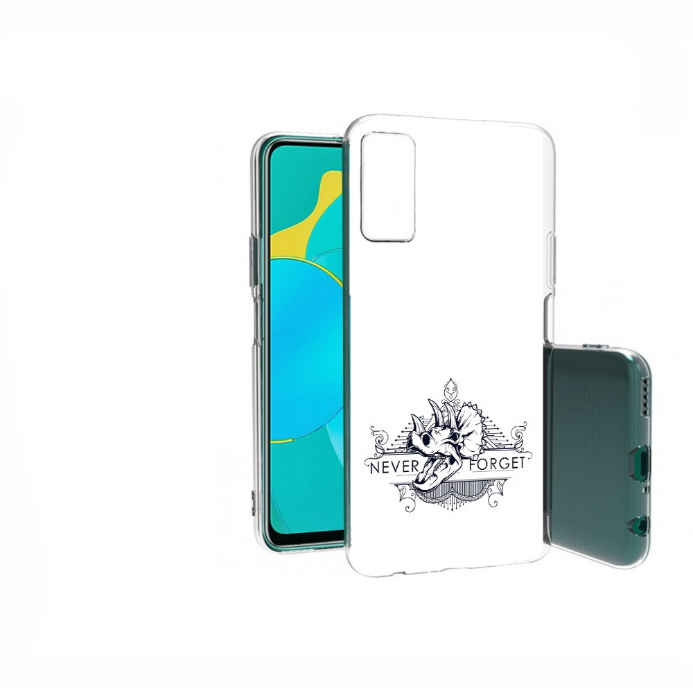 

Чехол MyPads Tocco для Huawei Honor 30S логотип носорога никогда не забуду, Прозрачный, Tocco