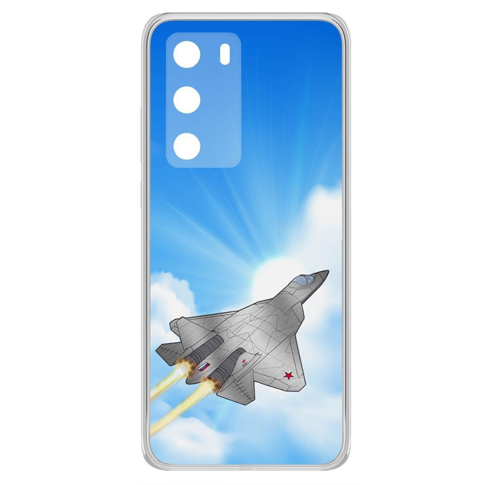 

Чехол-накладка Krutoff Clear Case СУ-57 для Huawei P40