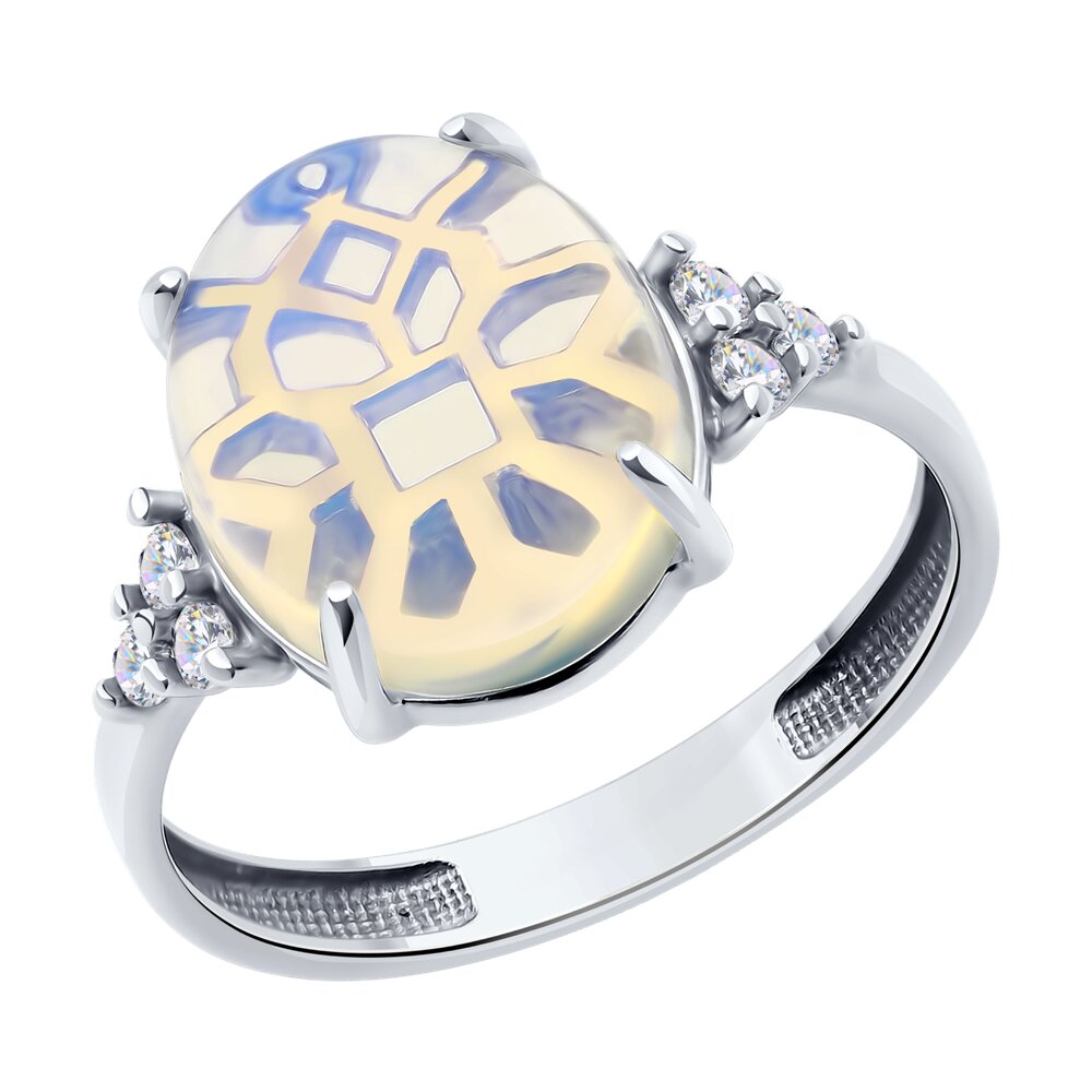 

Кольцо из серебра р. 18,5 Diamant 94-310-01837-1, фианит\опалит, 94-310-01837-1