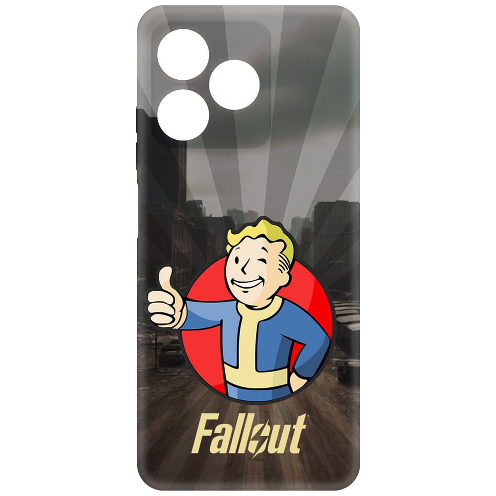 

Чехол-накладка Krutoff Soft Case Фоллаут (Fallout) - Волт-бой для Realme C63 черный