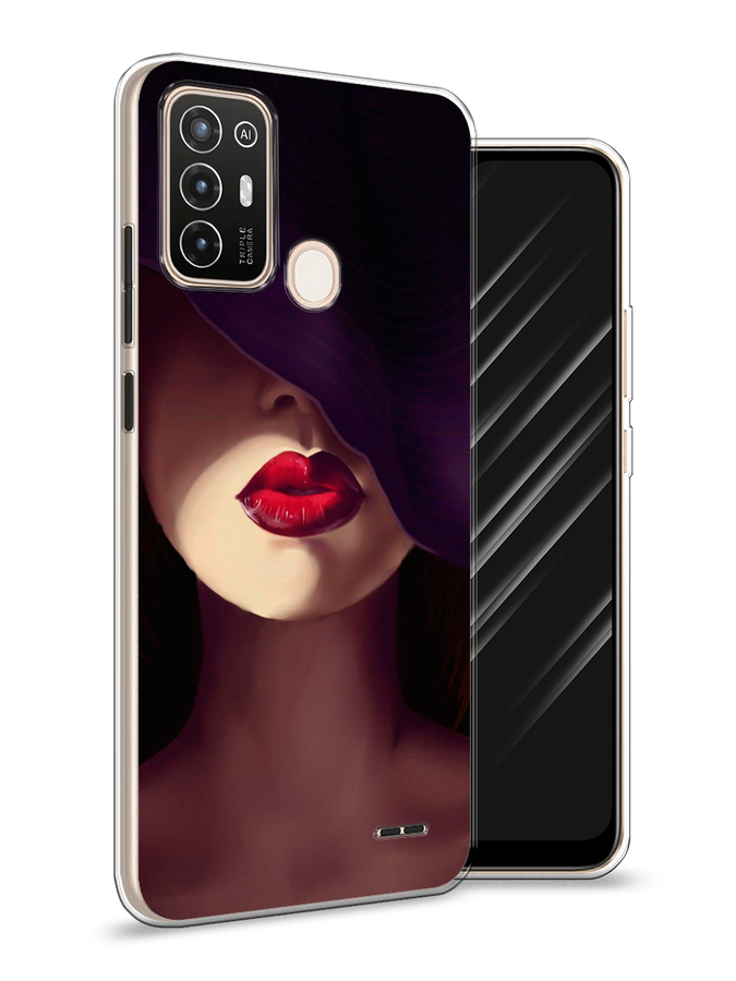 

Чехол Awog на ZTE Blade A52 / ЗТЕ Блэйд A52 "Красные губы", Разноцветный, 136250-7