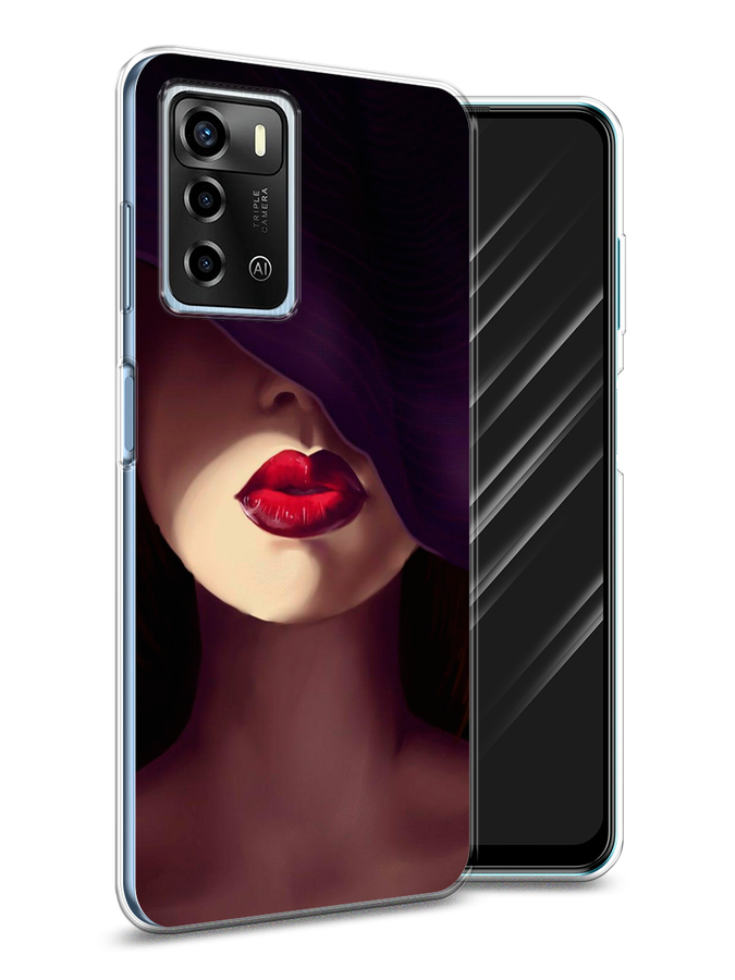 

Чехол Awog на ZTE Blade A72 / ЗТЕ Блэйд A72 "Красные губы", Разноцветный, 135450-7