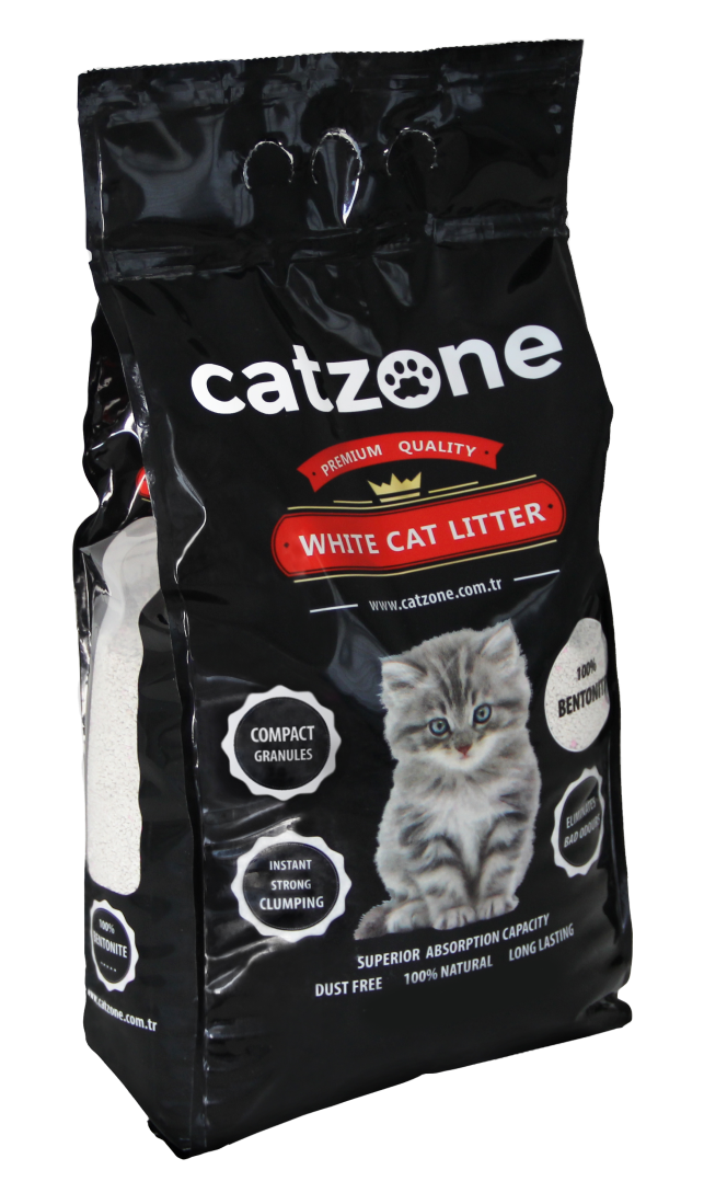 Комкующийся наполнитель для кошек Catzone Natural бентонитовый, 5 кг, 6 л