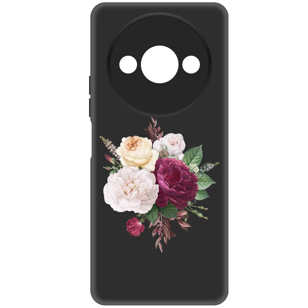 

Чехол-накладка Krutoff Soft Case Цветочная композиция для Xiaomi Redmi A3x черный