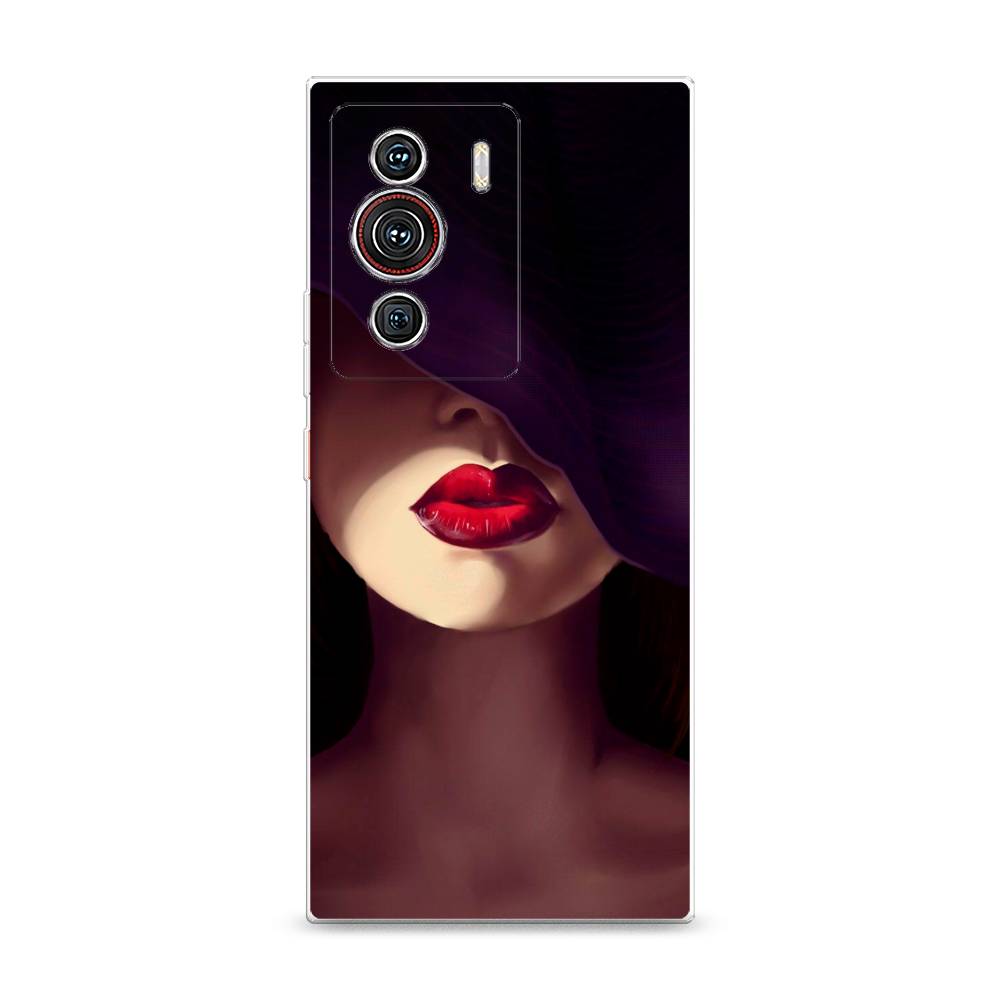 фото Силиконовый чехол "красные губы" на zte nubia z40 pro awog