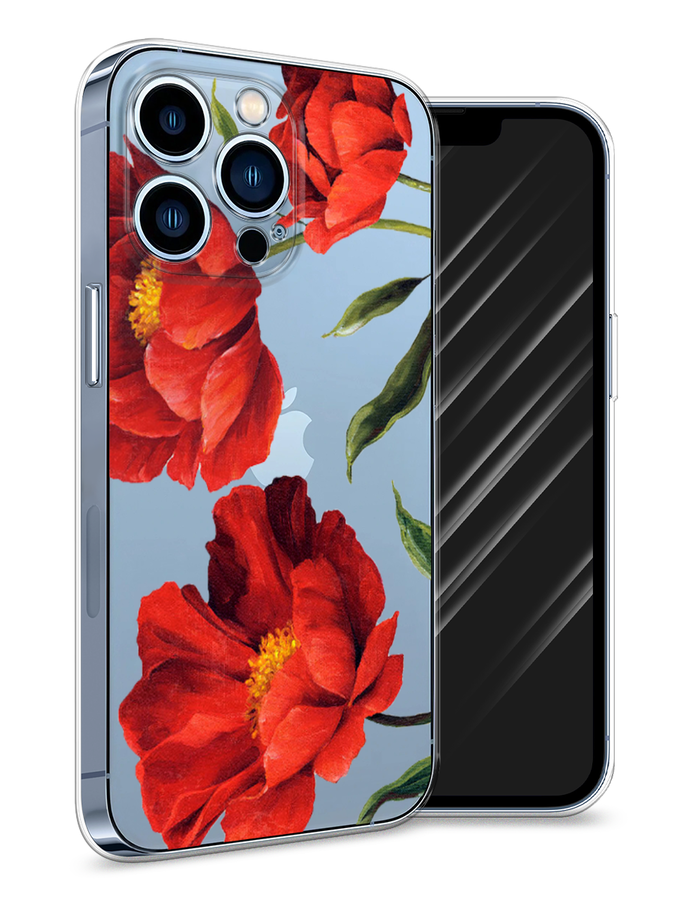 

Чехол Awog на Apple iPhone 13 Pro / Айфон 13 Pro "Красные маки", Разноцветный, 14350-8