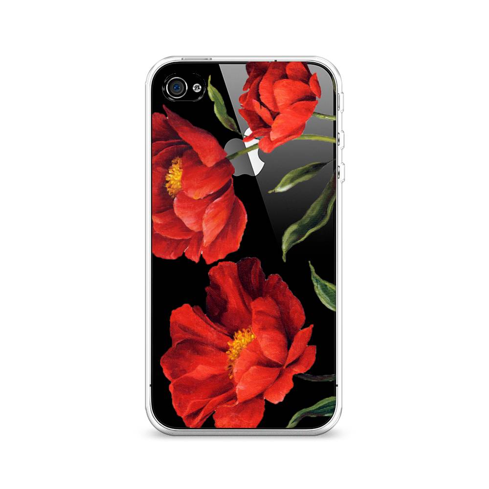 

Чехол Awog на Apple iPhone 4 / Айфон 4 "Красные маки", Разноцветный, 10150-8