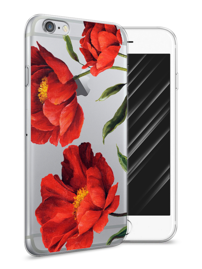 

Чехол Awog на Apple iPhone 6 / Айфон 6 "Красные маки", Разноцветный, 10450-8