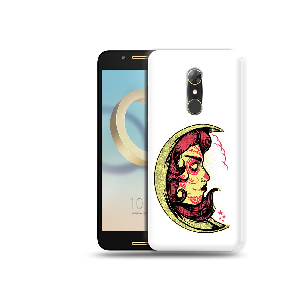 

Чехол MyPads Tocco для Alcatel A7 желтый полумесяц с лицом девушки (PT133991.671.346), Прозрачный, Tocco