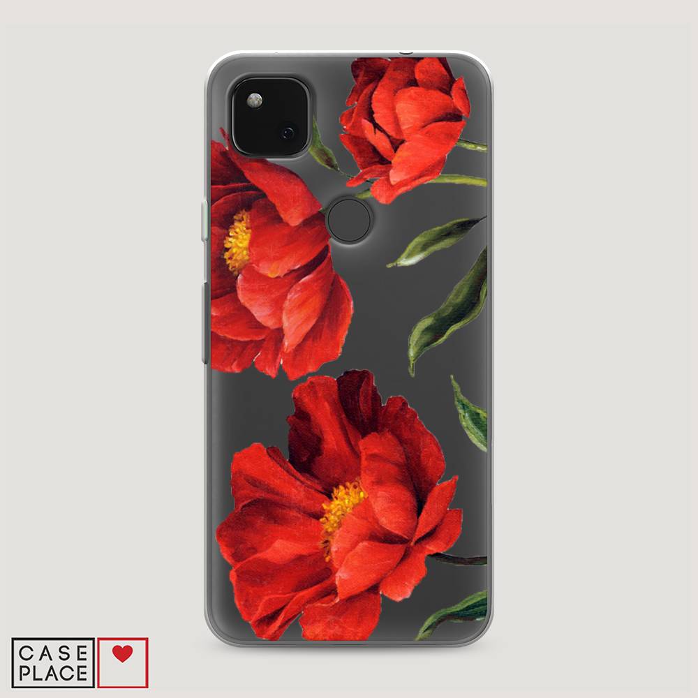 

Чехол Awog на Google Pixel 4A "Красные маки", Разноцветный, 270650-8