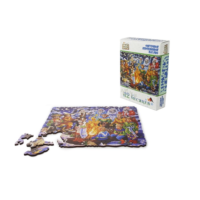 

Фигурный деревянный пазл «12 месяцев»