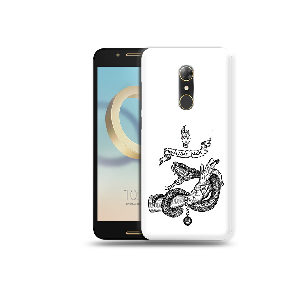 

Чехол MyPads Tocco для Alcatel A7 змея на руке рисунок (PT133991.671.366), Прозрачный, Tocco