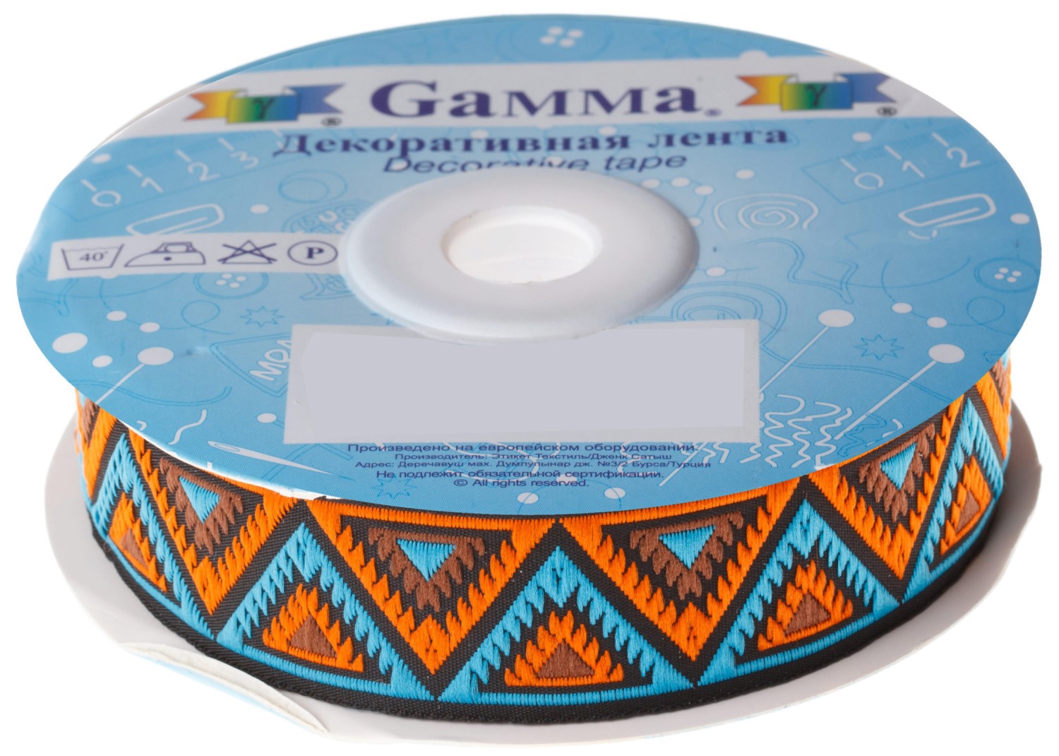 

Gamma 16 мм 10 м отделочная черно-оранжевая, 16 мм, 10 м, отделочная, черно-оранжевая