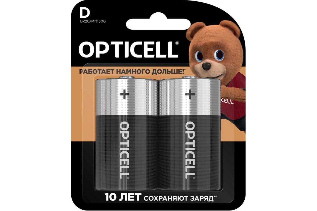 Батарейка OPTICELL Basic LR20 2 шт 1125₽