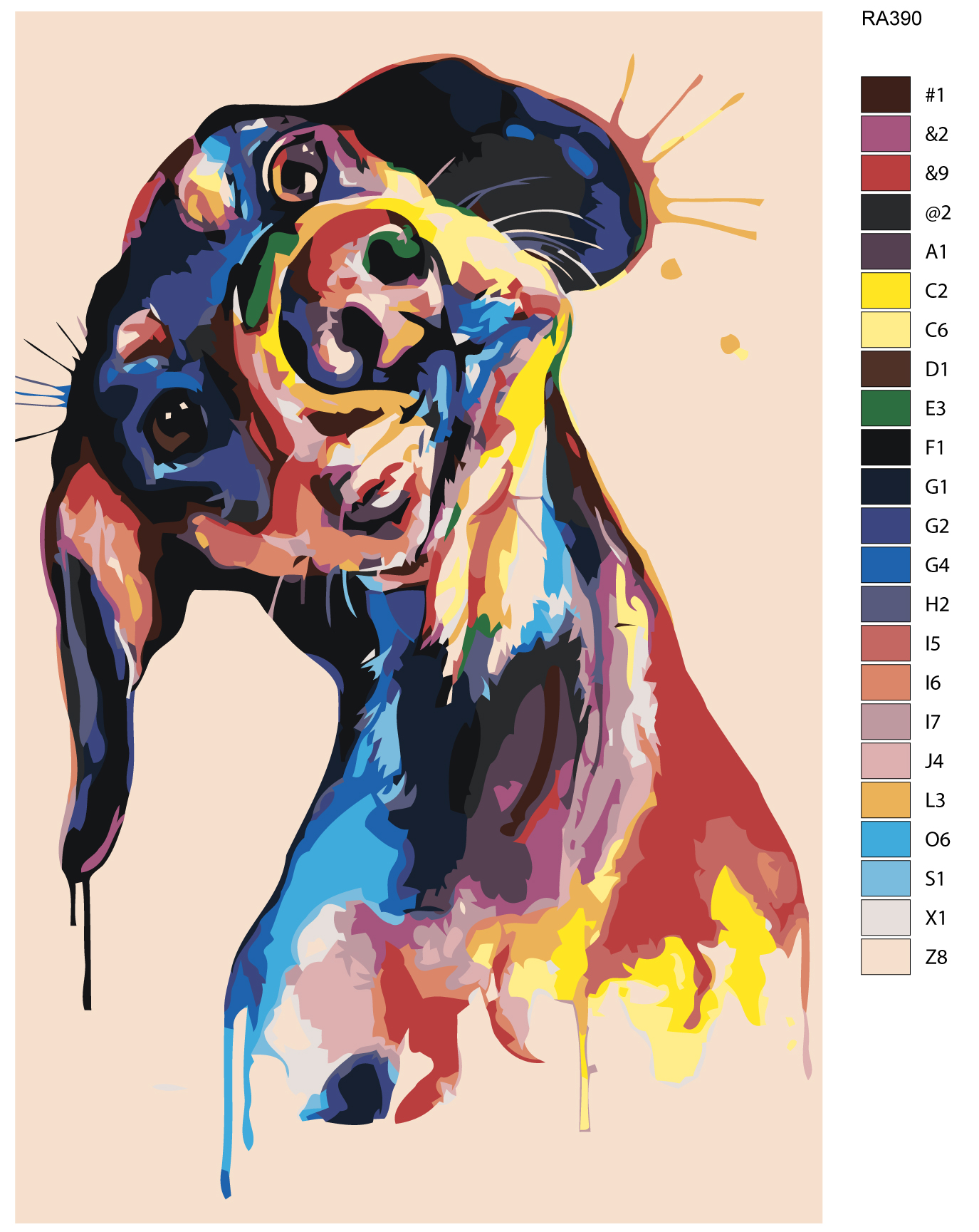 

Картина по номерам, Живопись по номерам, 80 x 120, RA390, RA390