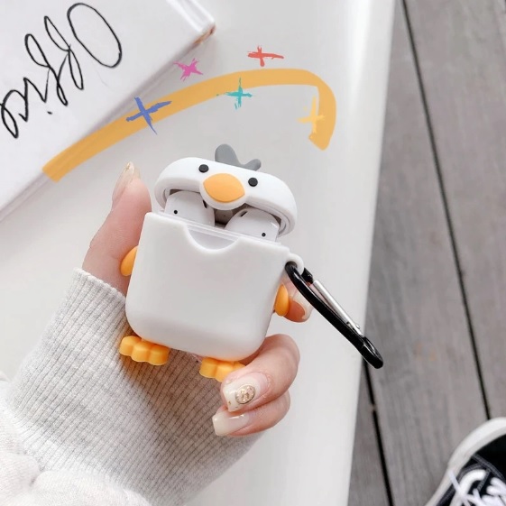 

Силиконовый чехол для Apple AirPods (Цыпленок), Белый, Apple AirPods