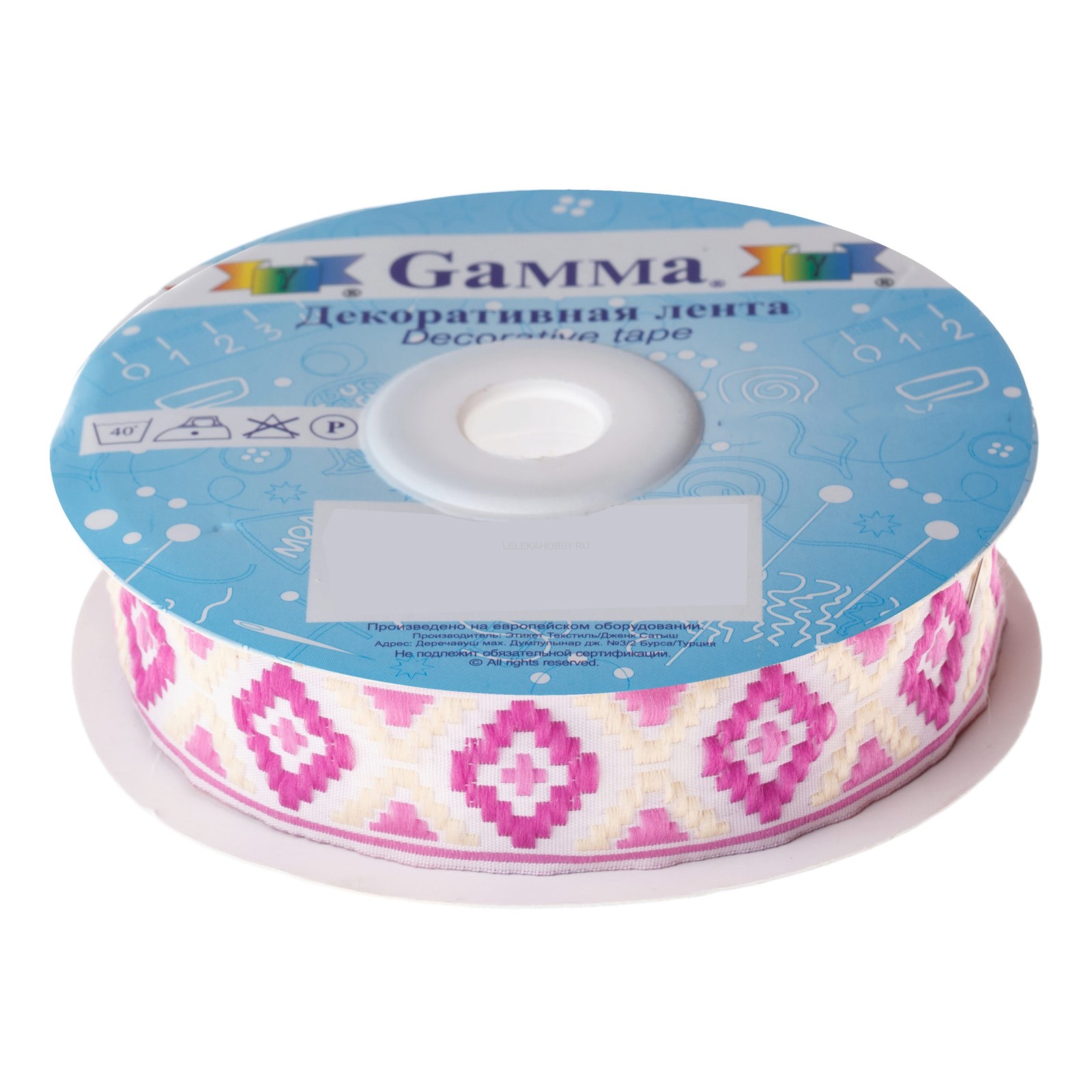 

Gamma 25 мм 10 м отделочная бело-фиолетовая, Белый, 25 мм, 10 м, отделочная, бело-фиолетовая