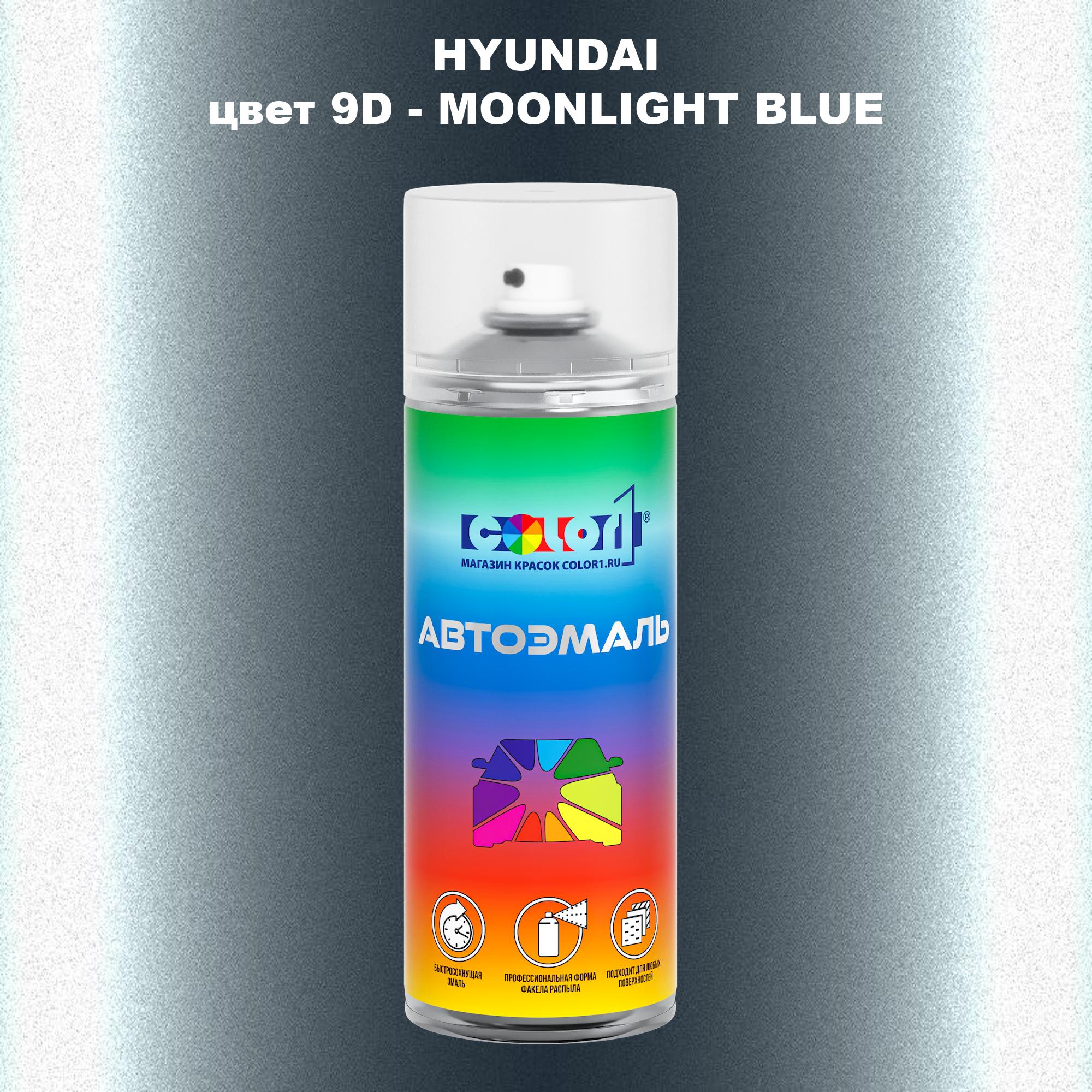 

Аэрозольная краска COLOR1 для HYUNDAI, цвет 9D - MOONLIGHT BLUE, Прозрачный