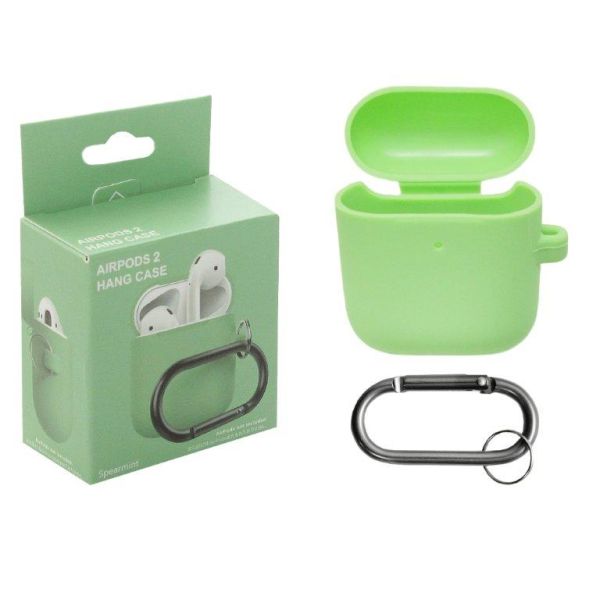 

Силиконовый чехол для Apple AirPods с карабином Green, Зеленый, Apple AirPods