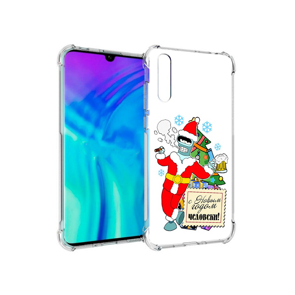

Чехол MyPads Tocco для Huawei Enjoy 10s С новым годом человеки, Прозрачный, Tocco