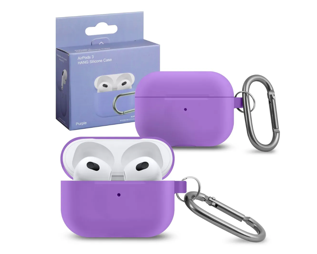 

Силиконовый чехол для Apple AirPods 3 Purple, Фиолетовый, AirPods 3