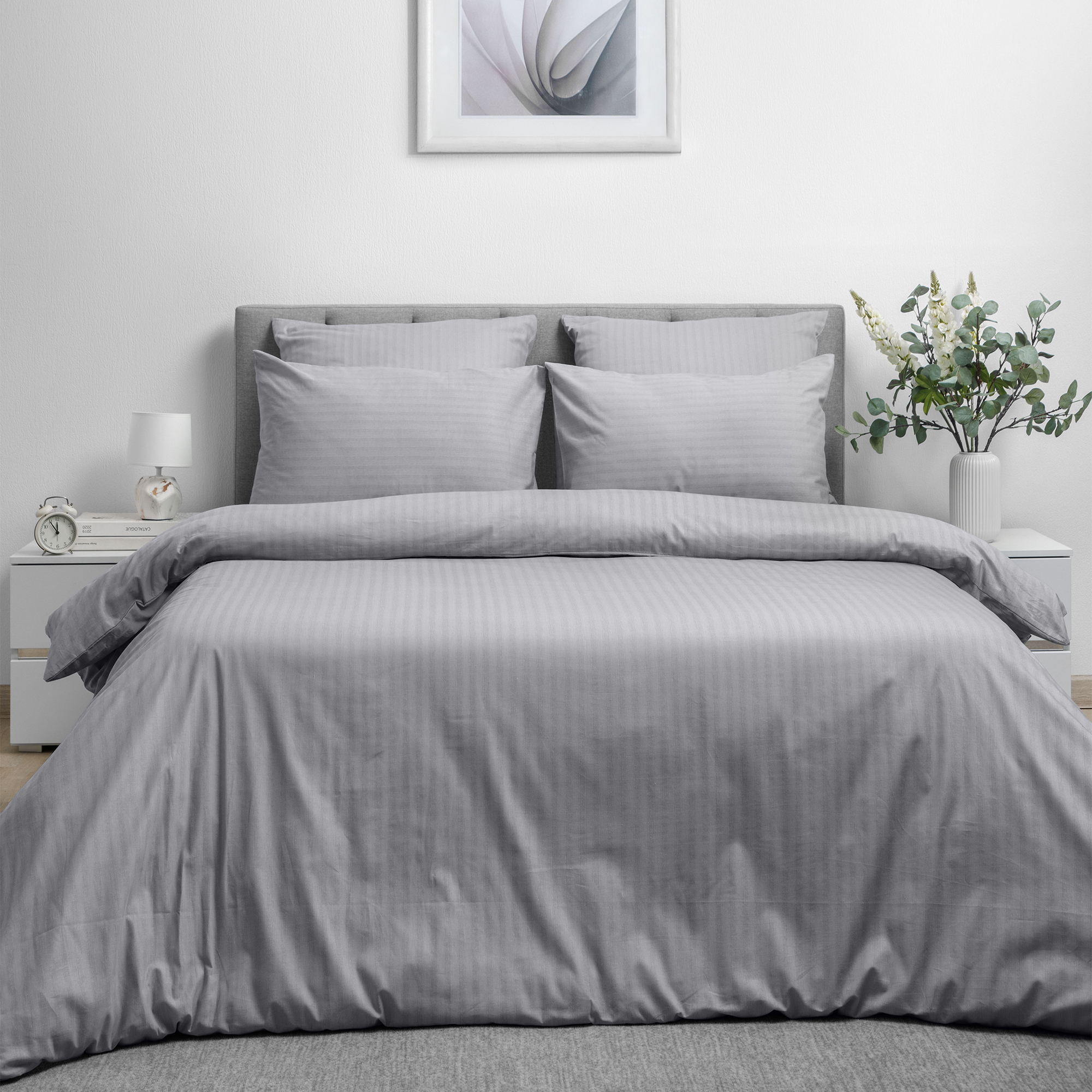 

Пододеяльник "Love Me" 180/215 Gray Cloud страйп дизайн, Серый, Spripe
