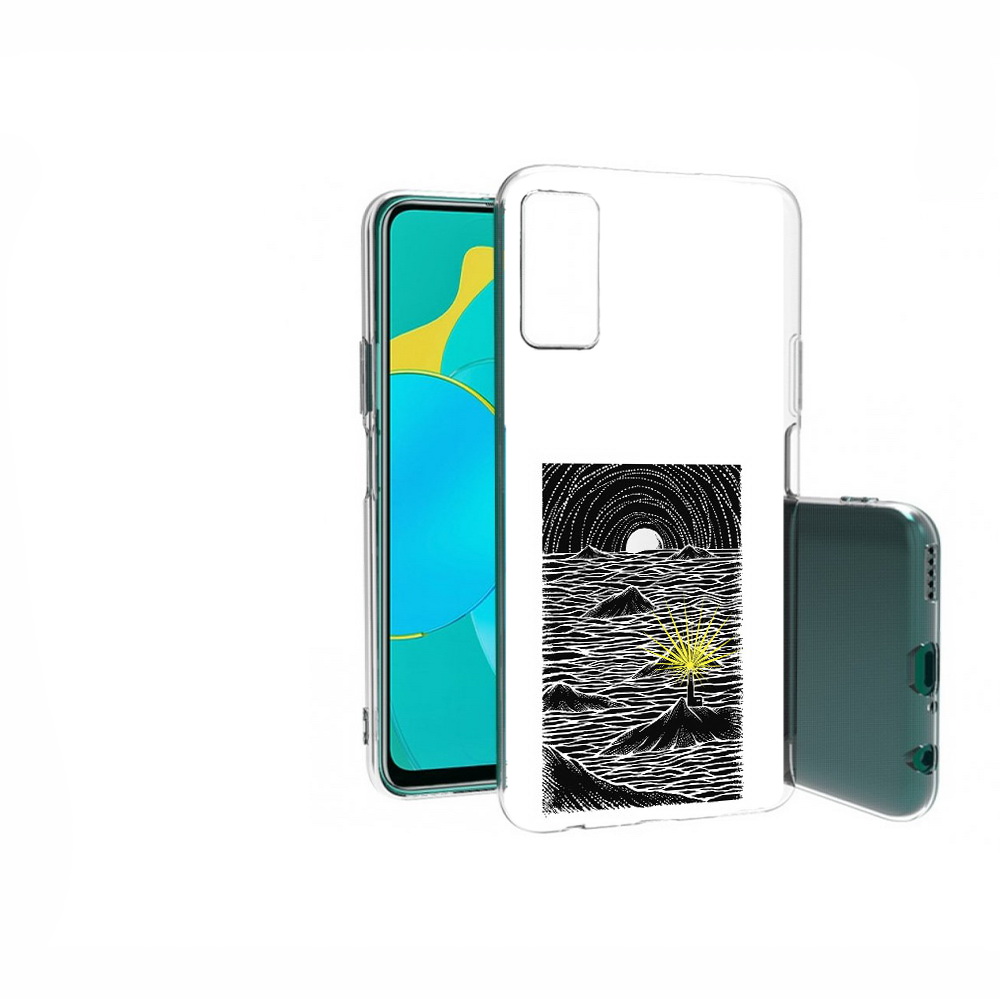 

Чехол MyPads Tocco для Huawei Honor 30S маяк в черно белом море, Прозрачный, Tocco