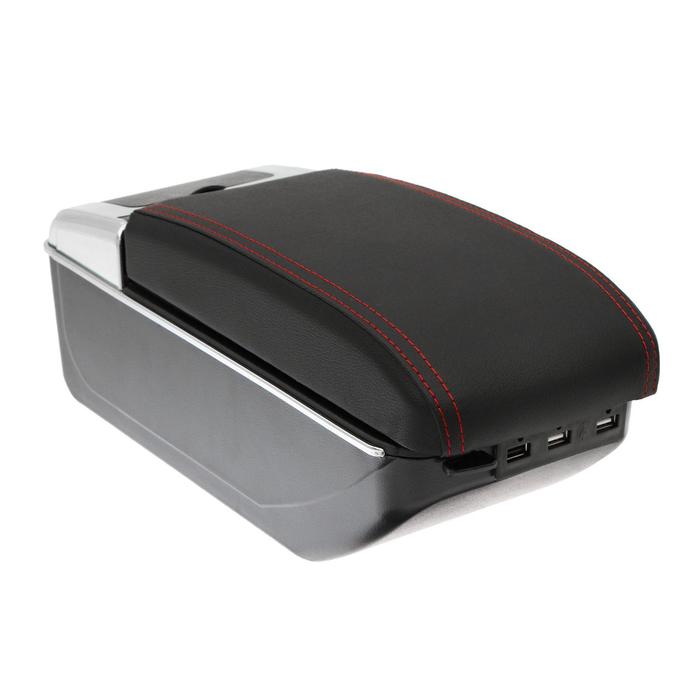 

Подлокотник универсальный, 7 USB, провод USB 1 м, кожа PU, черный