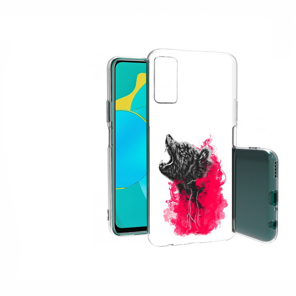 Чехол MyPads Tocco для Huawei Honor 30S медведь в дымке