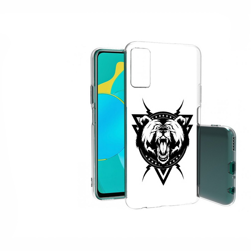 

Чехол MyPads Tocco для Huawei Honor 30S медведь в треугольнике, Прозрачный, Tocco