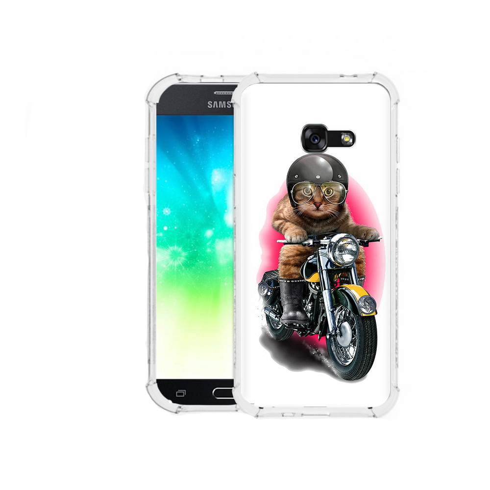 

Чехол MyPads Tocco для Samsung Galaxy A3 (2016) мото-кот, Прозрачный, Tocco
