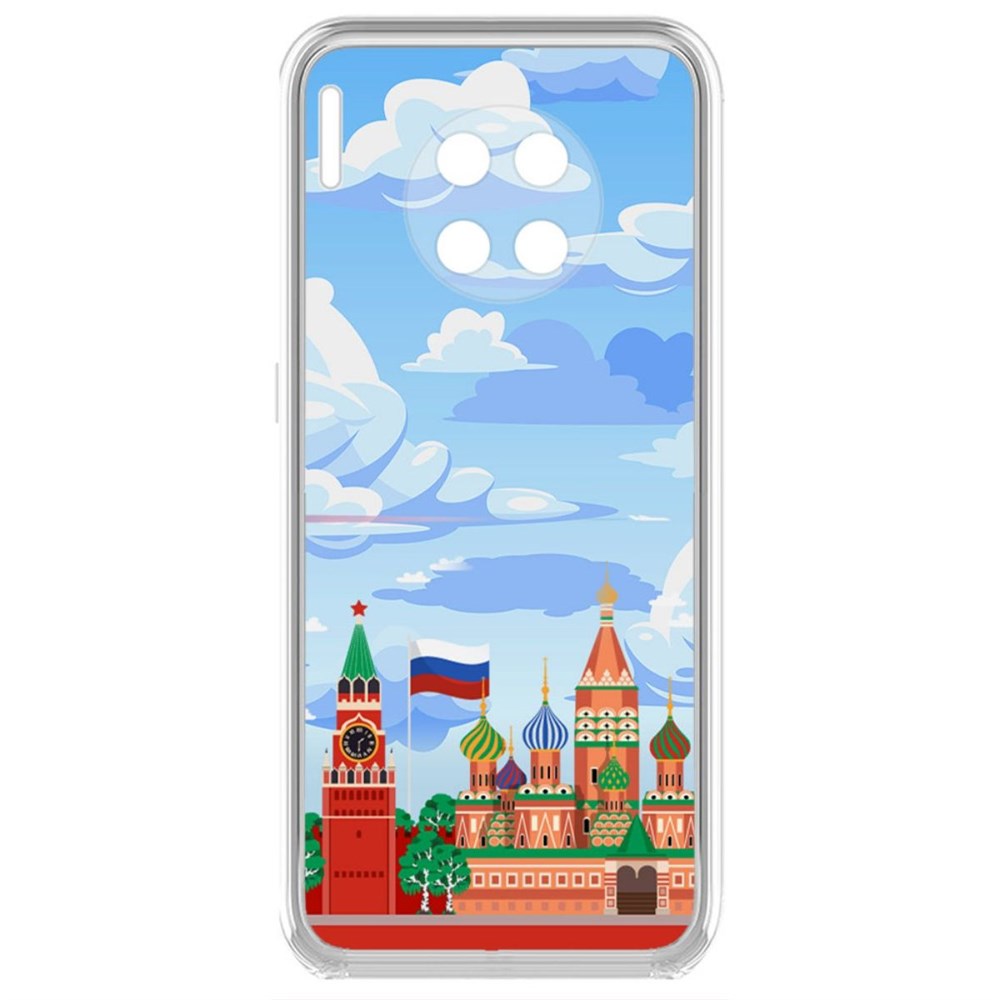 

Чехол-накладка Krutoff Clear Case Красная Площадь для Huawei Mate 30, Прозрачный