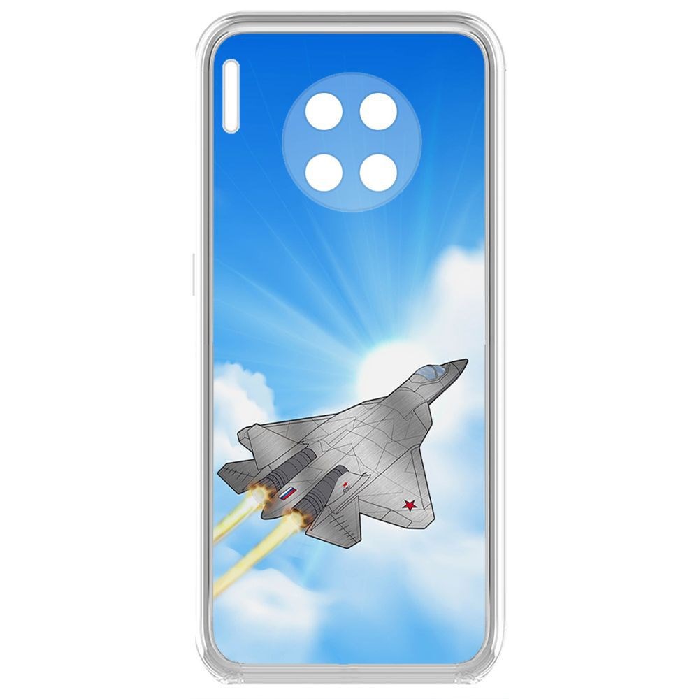

Чехол-накладка Krutoff Clear Case СУ-57 для Huawei Mate 30, Прозрачный