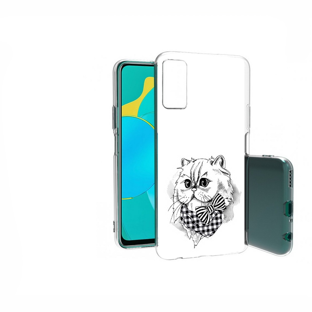 

Чехол MyPads Tocco для Huawei Honor 30S нарисованная красивая кошечка, Прозрачный, Tocco