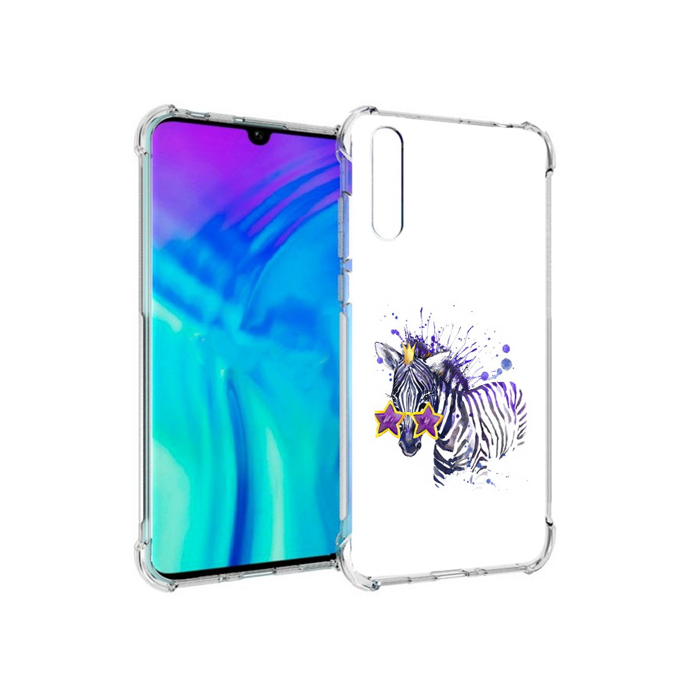 

Чехол MyPads Tocco для Huawei Enjoy 10s акварельная зебра, Прозрачный, Tocco