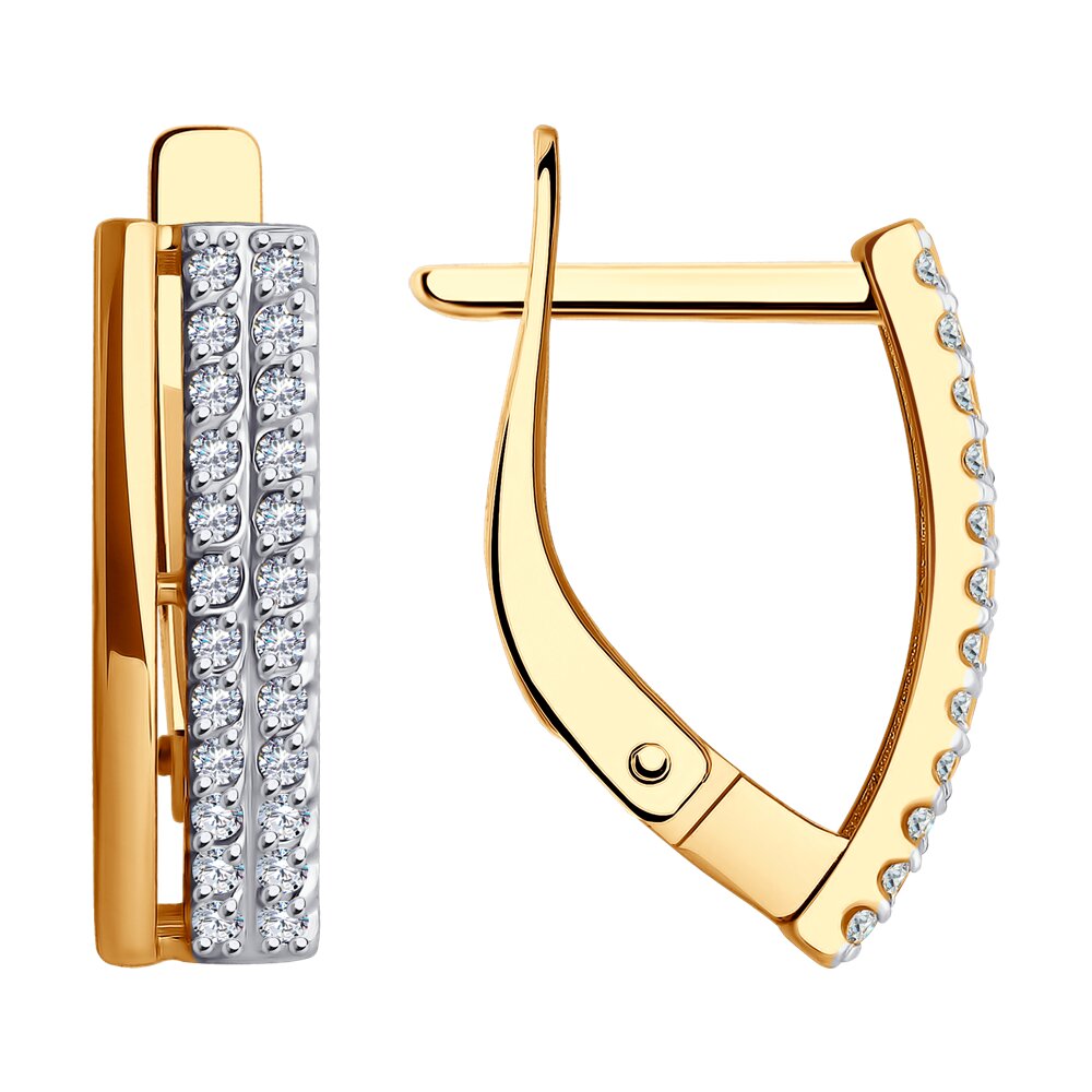 

Серьги из красного золота Diamant 31-120-02460-1, фианит, 31-120-02460-1