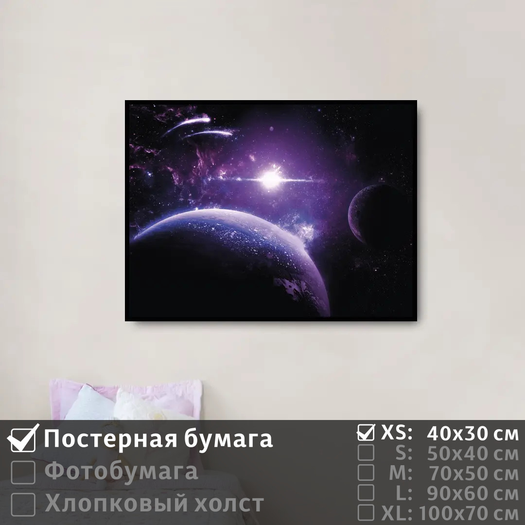 

Постер на стену ПолиЦентр Фантастические планеты 40х30 см, ФантастическиеПланеты