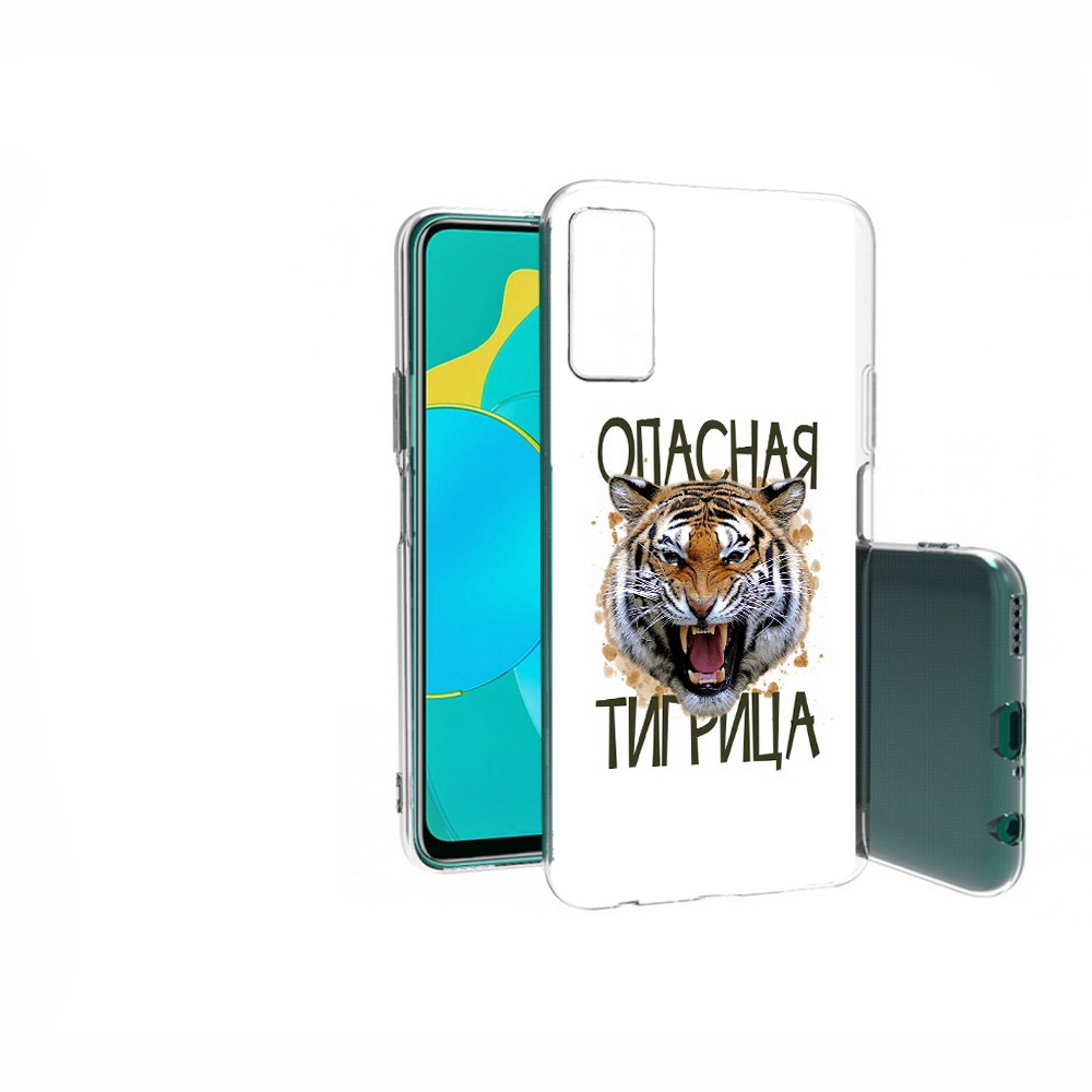 

Чехол MyPads Tocco для Huawei Honor 30S опасная тигрица, Прозрачный, Tocco