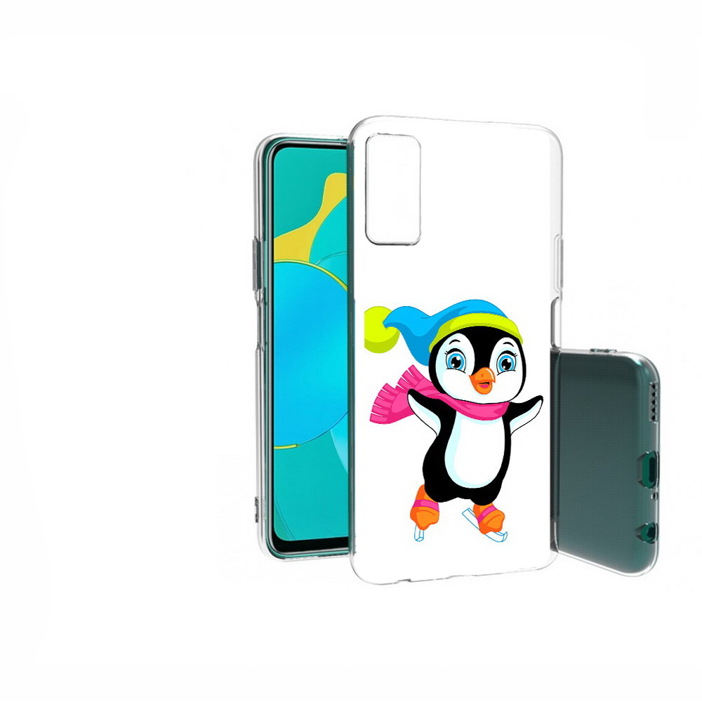 

Чехол MyPads Tocco для Huawei Honor 30S пингвин на коньках, Прозрачный, Tocco