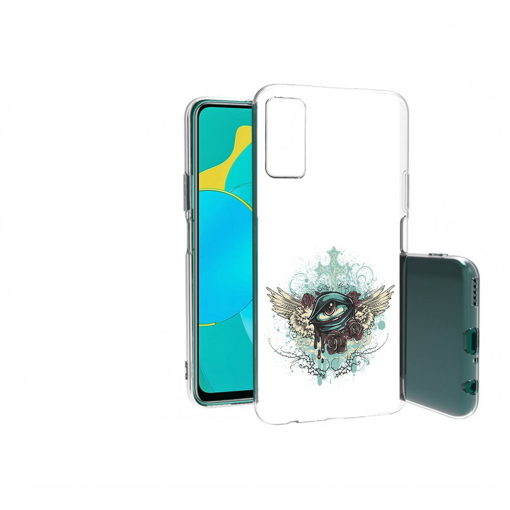 

Чехол MyPads Tocco для Huawei Honor 30S плачущий глаз с крыльями, Прозрачный, Tocco