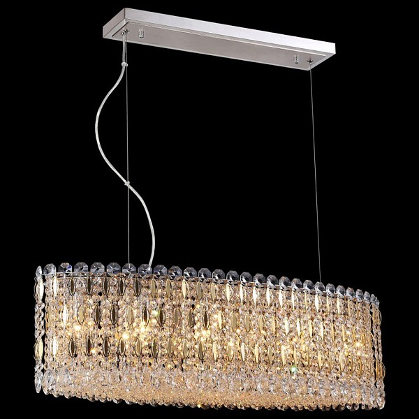 фото Подвесной светильник lirica lirica sp10 l900 chrome/gold-transparent crystal lux